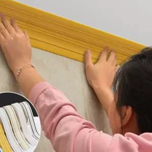 접착식 거울띠형스티커 테두리 벽지 셀프 시트 몰딩