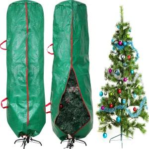 내구성을 위한 벌룬 2개 업라이트 크리스마스 트리 보관 가방 - 휴일 장식용 대형 스탠드 찢어짐 방지 커버