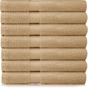 코튼 크래프트 심플리시티 목욕 타월 세트 - 7팩 27x52-100 가벼운 흡수성 소프트 이지 케어 퀵 드라이