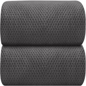 HOMEXCEL 그레이 목욕 타월 2팩 극세사 욕실 초소프트 고흡수성 세트 스포츠 요가 스파 피트니스용 퀵