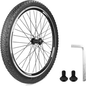 24인치 자전거 앞바퀴 - ED 황동 니플이 장착된 14Gx32H 스포크 타이어 및 튜브가 100mm 앞바퀴(전면