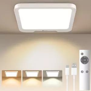 USB C 충전식 모션 센서 천장 조명 550LM 리모컨 포함 3000K 4000K 6000K 마그네틱 무배선 LED 배터리 샤워