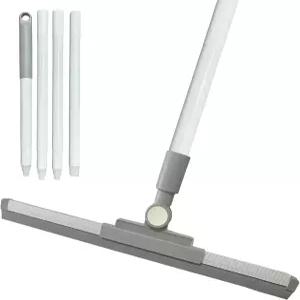 욕실 타일 샤워 유리 자동차 창문 데크 파티오 청소용 긴 손잡이 고무 와이퍼가 있는 바닥 샤워용 스퀴지