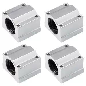 HiPicco 선형 모션 볼 베어링 슬라이드 블록 SCS8UU 8mm 베개 폐쇄형 알루미늄 부싱 레일 지지 가이드