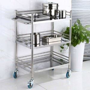 스테인리스 이동식 왜건 보건실 밀차 드레싱카트 2구 스몰