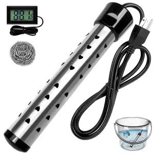 2000W 침지 온수기 전기 304S 가드 및 LCD 온도계를 갖춘 고속 난방 휴대용 가정용 캠핑 목욕 풀 야외용