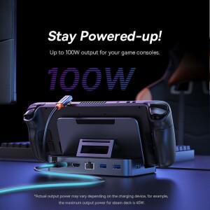 스팀 데크용 Baseus USB C 도킹 스테이션 Nintend 스위치 6 in 1   4K60Hz HDMI 호환 기가비트 이더넷 3.0