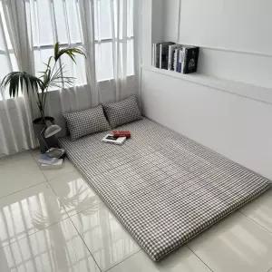 체크 격자 바닥 토퍼 패드 면터치 거실 침대 요솜 매트리스 바닥용