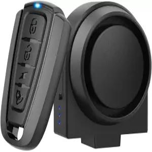 PADONOW 무선 원격 자전거 경보기 115dB 초음속 진동 모션 센서 사이렌 방지 시스템 오토바이 방수 USB-C