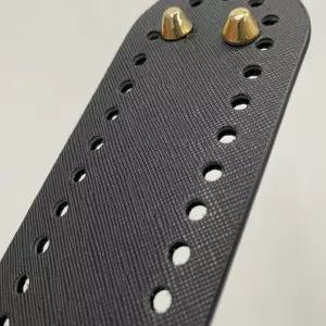 DIY 핸드메이드 가방바닥 가죽밑판 타원형 코바늘 뜨개 가방 부자재 블랙