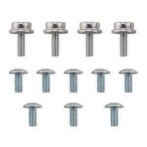 머리 수리 스테인리스 8개 축구 스틸 루이와어 4개, 평평한 하드웨어, 키트 큰 헬멧 마스크 야구 하키 나사 12PCS