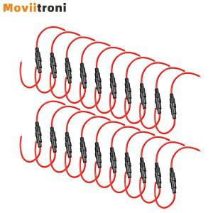 20개 인라인 퓨즈 홀더 나사  AGC 5x20mm 22AWG 케이블