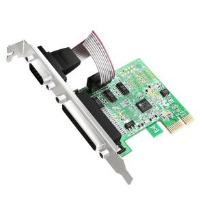 RS-232 직렬 포트 COM 및 DB25 프린터 병렬 LPT-PCI-E PCI 익스프레스 카드 어댑터 컨버터 ASIX AX99100