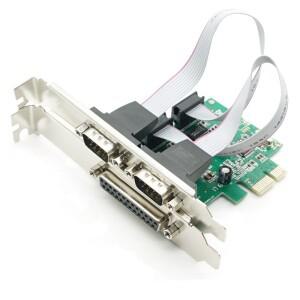 RS-232 직렬 포트 COM 및 DB25 프린터 병렬 LPT-PCI-E PCI 익스프레스 카드 어댑터 컨버터 WCH382 칩 DB9 2
