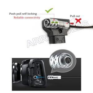 BMPCC 4K 프로 전원 케이블 골드 마운트 V 배터리 블랙매직 포켓 시네마 카메라용 D 탭 Weipu SF6 2 핀 암
