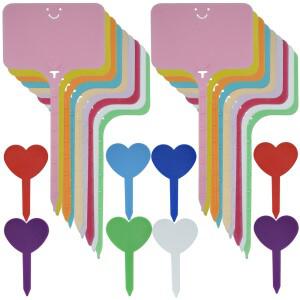 30-100pcs 방수 정원 플라스틱 식물 마커 레이블 재사용 가능 T 형 스테이크 기호 태그 꽃 야채 보육 분재