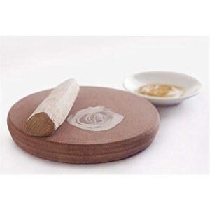 라드나 인디언 전통 수제 샌달우드 파타 보드 /찬단 (6인치, 갈색) - DHL로 가장 빠른 배송