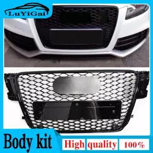 자동차 그릴망 튜닝 아우디 A5 B8 S5 S-라인 레이싱 그릴 2009-2011 ABS 앞 범퍼 벌집 엔진 가드 액세서리