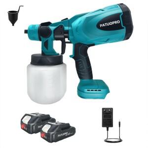전기 스프레이건 무선 페인트 분무기 자동 가구 벽 코팅 에어브러시 가정용 휴대용 전동 공구  18V 배터리