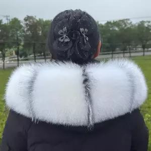 천연 폭스퍼 후드 리폼 털 트리밍 교체용 모자털 목도리 퍼 머플러 리얼 여우털