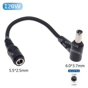 노트북 어댑터 충전 케이블 Asus GL703GS GX501GI GM501GS 용 5.5x2.5mm 여성 6.0x3.7mm 남성 전원 공급 장