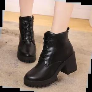 의류 봄 부티 발목구두 가을 힐 부츠 봄부츠 미들힐 통굽