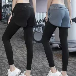 일체형 짐웨어 레깅스 반바지 세트 운동복 하의 여자