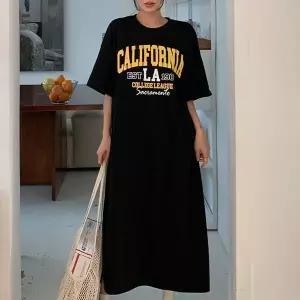 [하프클럽/]빅사이즈 602 리그엘에이박스롱원피스 DBUT891