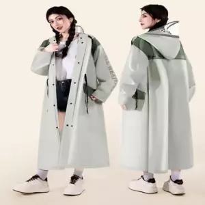 남녀공용 4컬러 패션 튼튼 후드형 우비 레인코트 롱