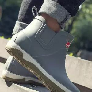 남자 레인 앵클 방수 신발 장마철 고무신 단화 슈즈