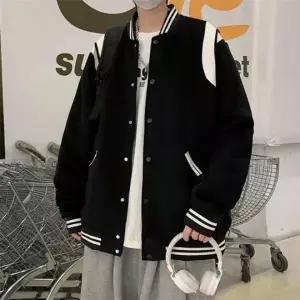 [골드스마일]남자 오버핏 스타디움 자켓 블루종 야구 점퍼