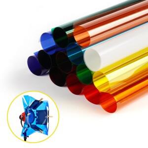 Selens Professional 40x50cm 15.75inx19.69in 무대 조명용 종이 젤 컬러 필터 빨간 머리 라이트