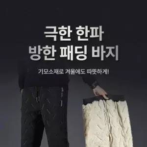 융털 바지 겨울 트레이닝 패딩 방한바지