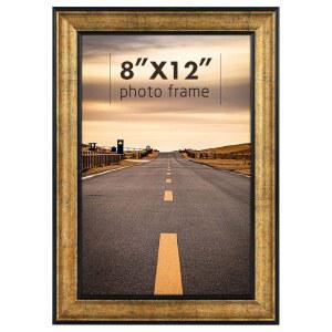 골든 스테이트 아트 8x12 프레임 벽 및 수직 리얼 골드 디스플레이 다크 포함 브론즈 수평 포스터 브라운 인치 글래스