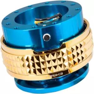 NRG 이노베이션 SRK-210BL/CG 퀵 릴리스 키트(블루 바디/크롬 골드 피라미드 링)