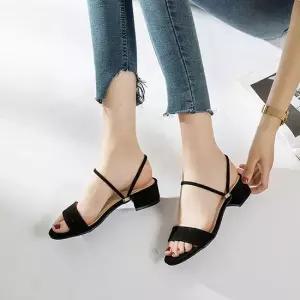 스웨이드 스트랩 샌들 세무 뮬 슬리퍼 페미닌룩 구두 여성스트랩슬리퍼 스웨이드구두