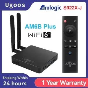 우고스 AM6B TV 박스 암로직 S922X-J 2.2GHz WIFI6 안드로이드 9 LPDDR4 4GB 램 32GB 롬 4K 플레이어 1000M