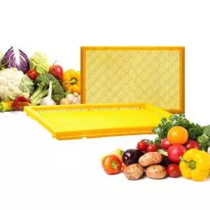 [무료배송] 건조채반 대 노랑/플라스틱 사각 채망 업소용 소쿠리