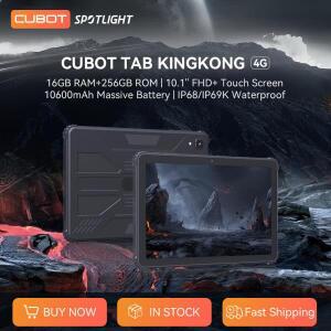 Cubot TAB KINGKONG, 견고한 태블릿 Android 13, IP68 방수, 16GB RAM(8GB+8GB 확장), 256GB ROM(TF 카드