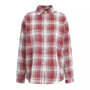 [하프클럽/샵앤]여성 봄신상 카라넥 지짐이 체크 4컬러 긴팔 셔츠 EGG-WBL-20771