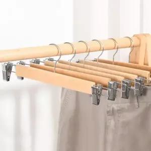 [생활] 바지걸이 내추럴 20p 논슬립바지걸이 원우드 원목