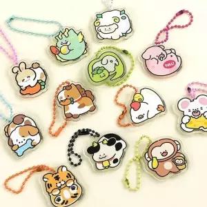 ( )부적키링 12간지 캐릭터 선물 1세트 아크릴키링 부적 60개 랜덤