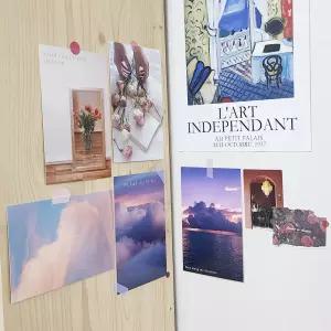 엽서 세트 핑크 컬러 문구상품