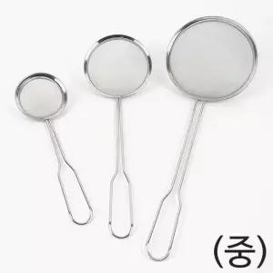 현이몰 스텐 손잡이 거품 국자 건지기 중형 X2개 뜰채 채망 건지기망 핸들채망 핸들형채반 채반 체망