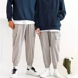 [로즈엘리]공용 캐주얼 오버핏 조거핏 빅사이즈 카고 트레이닝바지 4컬러 2026