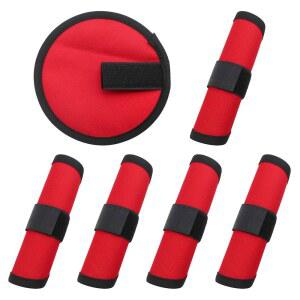 yuyudhm 6팩 낚시 미끼 커버, 5.9인치 낚싯대 슬리브 보관 가드, 갈고리 커버 보호대(빨간색)