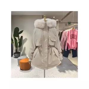 [하프클럽/에잇컨셉]  C24L7FPD014 안감 밍크 비죠 케이프 웰론패딩