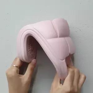 P1 여성용 뚱카롱 쿠션 슬리퍼 핑크 구름슬리퍼 거실슬리퍼 쿠션슬리퍼 층간소음실내화