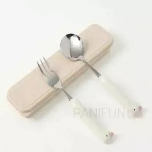 오리 숟가락포크 핑크 어린이수저세트 어린이수저케이스 숟가락세트 어린이수저 유아수저케이스