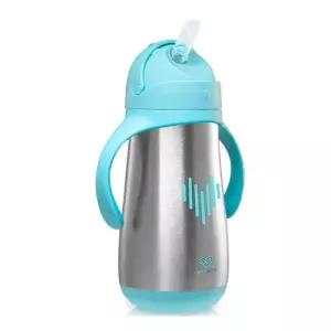 유미 유아 스텐 빨대컵 보온 보냉 휴대용 350ml 민트